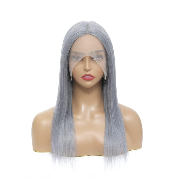 Sahar Tara Straight Human Hair Lace Front 13X4" Wig #Grey