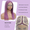 Tara Straight Human Hair T Part Lace Front Wig #Purple
