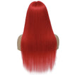 Tara Straight Human Hair T Part Lace Front Wig # Red