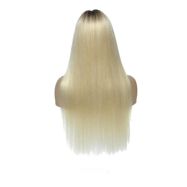 Sahar Tara Straight Human Hair Lace Front T Part Wig #T1b-613