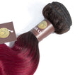Fuchsia Queen Remy Human Hair Bundle with Frontal / Body Wave Dip Dye