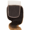Strawberry Blonde Remy Human Hair Bundle with Closure / Body Wave Dip Dye
