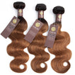 Auburn Remy Hair Bundle with Frontal / Body Wave Dip Dye