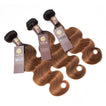 Auburn Remy Hair Bundle with Closure / Body Wave Dip Dye