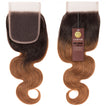 Auburn Remy Hair Bundle with Closure / Body Wave Dip Dye