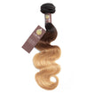 Ombre Chocolate Brown / Strawberry Blonde Remy Hair Extensions / Body Wave