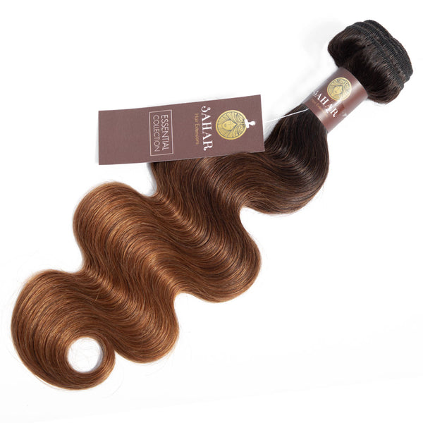 Ombre Chocolate Brown / Auburn Remy Hair Extensions / Body Wave