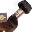 Ombre Chocolate Brown / Auburn Remy Hair Bundle with Frontal / Body Wave
