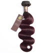 Midnight Red Remy Human Hair Extensions / Body Wave Dip Dye