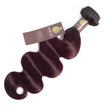 Midnight Red Remy Human Hair Extensions / Body Wave Dip Dye