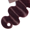 Midnight Red Remy Human Hair Bundle with Frontal / Body Wave Dip Dye