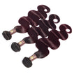 Midnight Red Remy Human Hair Bundle with Frontal / Body Wave Dip Dye