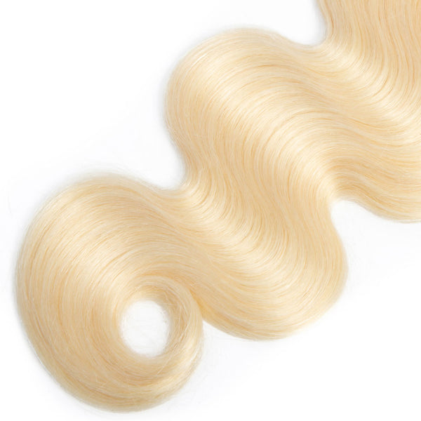 Beach Blonde Remy Human Hair Bundle with Frontal / Body Wave