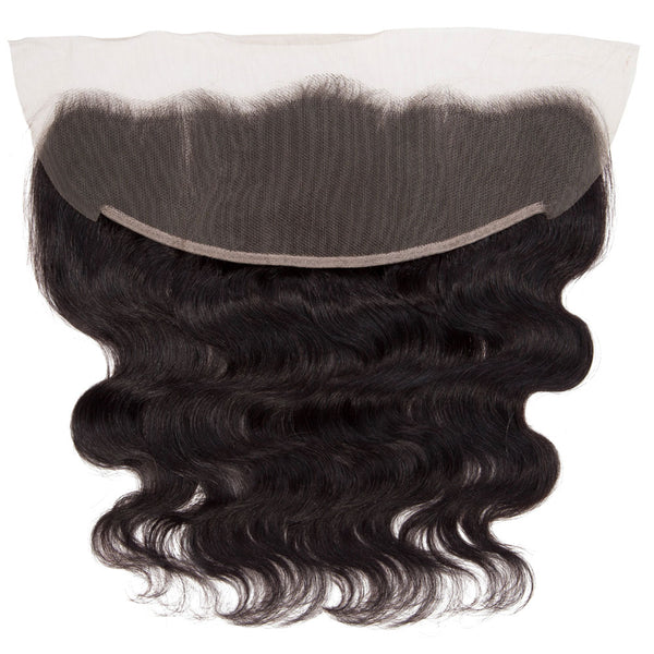 Body Wave Virgin Human Hair Bundle with Frontal / 8A Natural Black