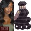 Body Wave 3 Bundles Virgin Remy Human Hair Weave / 8A Natural Black