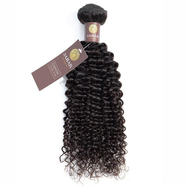 Jerry Curl Virgin Remy Human Hair Extensions / 8A Natural Black