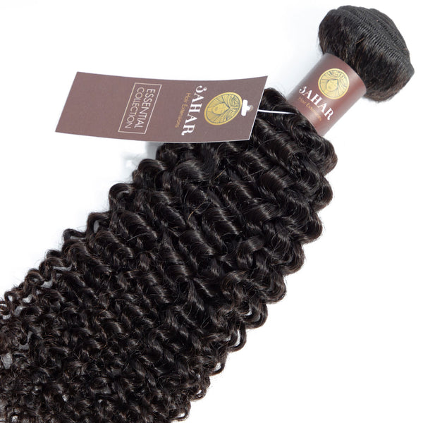 Jerry Curl Virgin Remy Human Hair Extensions / 8A Natural Black