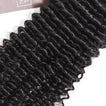 Deep Curls Virgin Human Hair Bundle with 4x4 Closure / 8A Natural Black