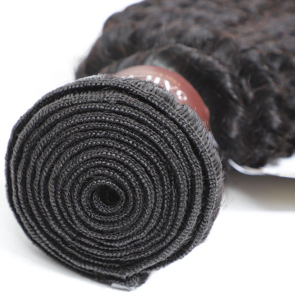 Deep Curls Black Virgin Remy Human Hair Extensions / 8A Natural Black