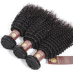 Deep Curls Virgin Human Hair Bundle with Frontal / 8A Natural Black