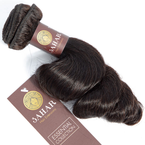 Loose Wave Virgin Remy Human Hair Extensions / 8A Natural Black