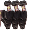 Loose Wave Virgin Human Hair Bundle with Frontal / 8A Natural Black