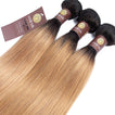 Strawberry Blonde 3 Bundles Human Hair Weave / Straight Dip Dye