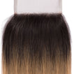 Strawberry Blonde Remy Human Hair Bundle with Closure / Straight Dip Dye