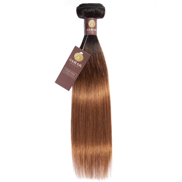 Ombre Chocolate Brown / Auburn Remy Hair Extensions / Straight
