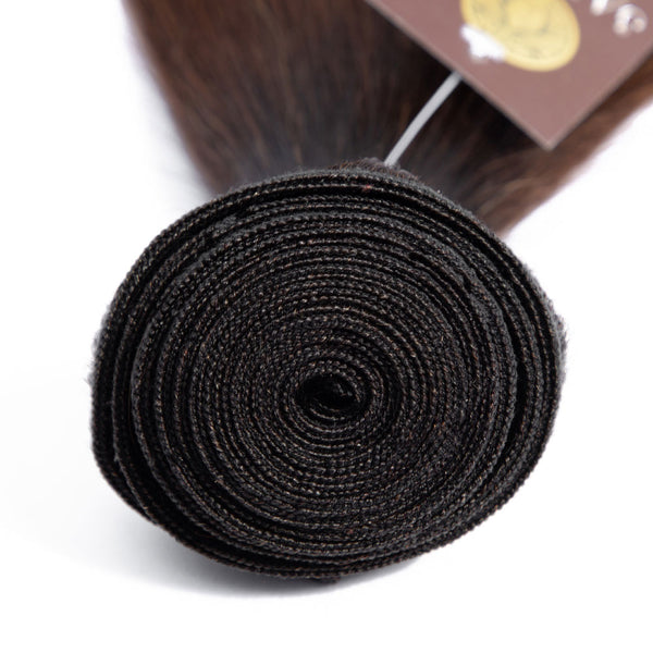 Ombre Chocolate Brown / Auburn Remy Hair Extensions / Straight
