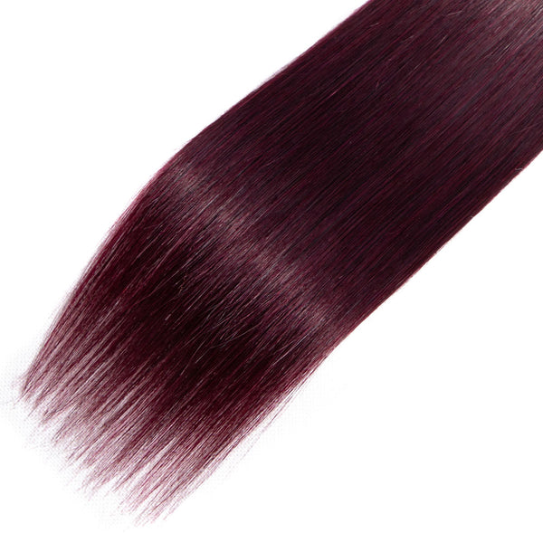Dark Red Hair Extensions Straight Remy | Sahar Hair