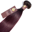 Midnight Red Remy Human Hair Bundle with Closure / Straight Dip Dye