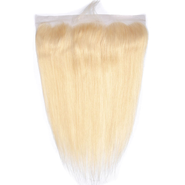 Beach Blonde Remy Human Hair Bundle with Frontal / Straight