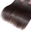 Straight Virgin Human Hair Bundle with 4x4 Closure / 8A Natural Black