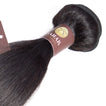 Straight Virgin Human Hair Bundle with Frontal / 8A Natural Black