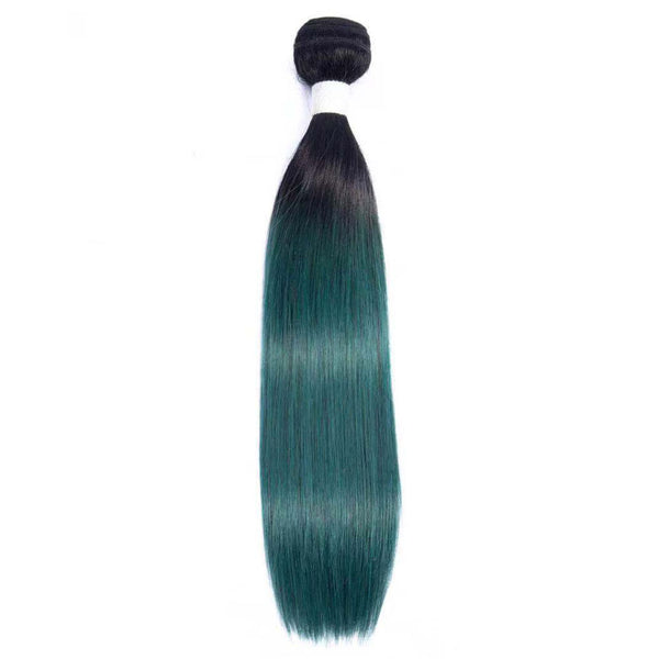 Dark Green Hair Extensions Straight Remy | Sahar Hair