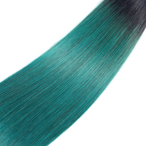 Dark Green Hair Extensions Straight Remy | Sahar Hair