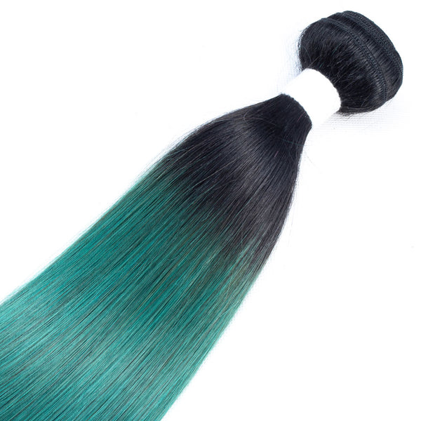Dark Green Hair Extensions Straight Remy | Sahar Hair