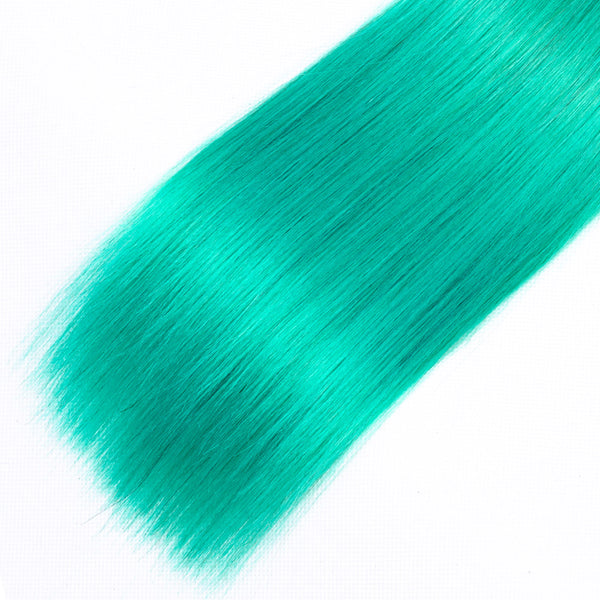 Green Hair Extensions Straight Remy | Sahar Hair