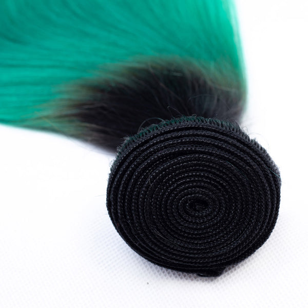 Green Hair Extensions Straight Remy | Sahar Hair