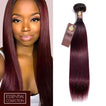Dark Red Hair Extensions Straight Remy | Sahar Hair