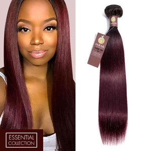Dark Red Hair Extensions Straight Remy | Sahar Hair