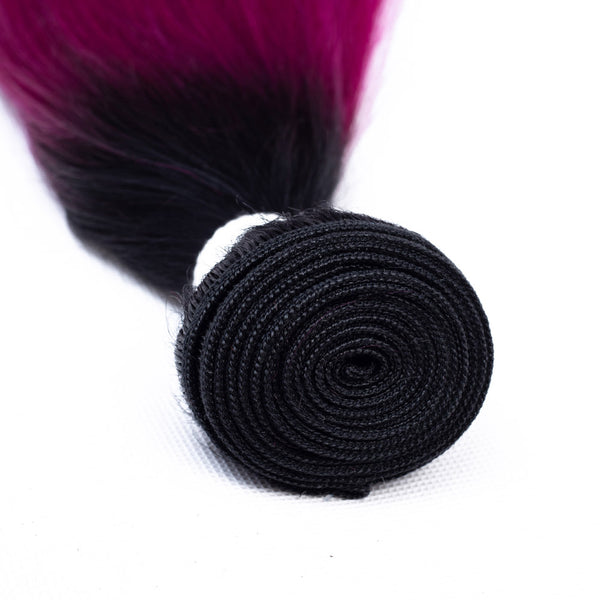 Dark Pink Hair Extensions Straight Remy | Sahar Hair
