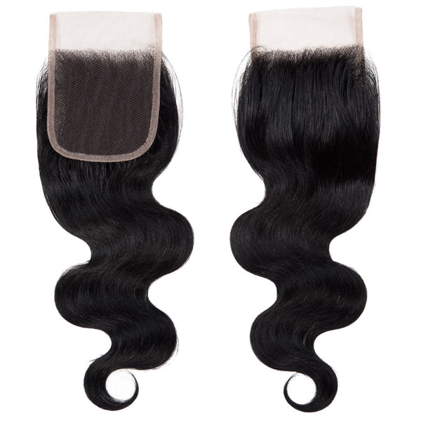 PREMIUM 10A Peruvian Virgin Remy Hair Closure 4x4 Inch Body Wave - Free Part