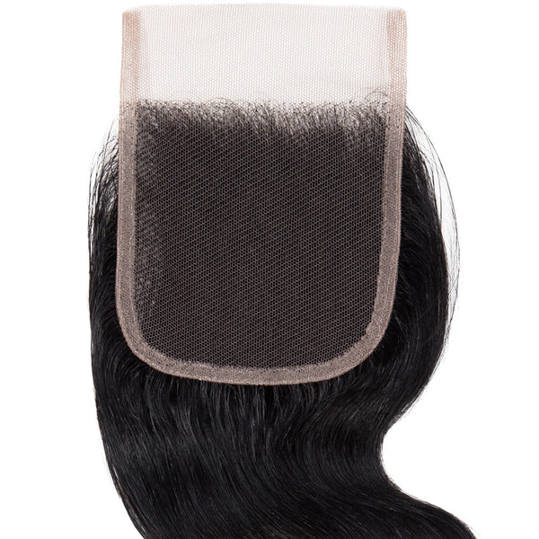 PREMIUM 10A Peruvian Virgin Remy Hair Closure 4x4 Inch Body Wave - Free Part