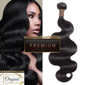 Natural Black Hair Extensions Body Wave Brazilian | Sahar Hair