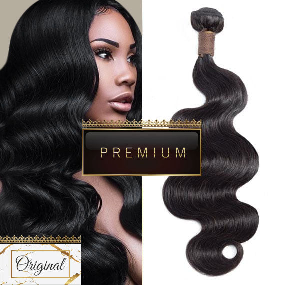 Natural Black Hair Extensions Body Wave Brazilian | Sahar Hair