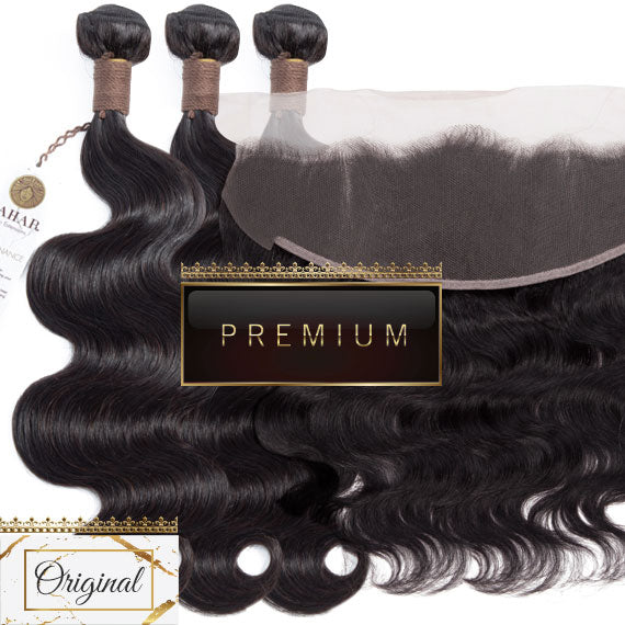 PREMIUM 10A Peruvian Hair Bundle with Frontal / Body Wave