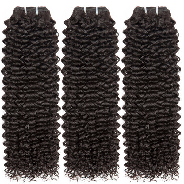 PREMIUM 10A Deep Curls 3 Bundles Brazilian Virgin Remy Hair Extensions