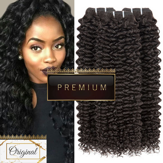 PREMIUM 10A Deep Curls 3 Bundles Brazilian Virgin Remy Hair Extensions